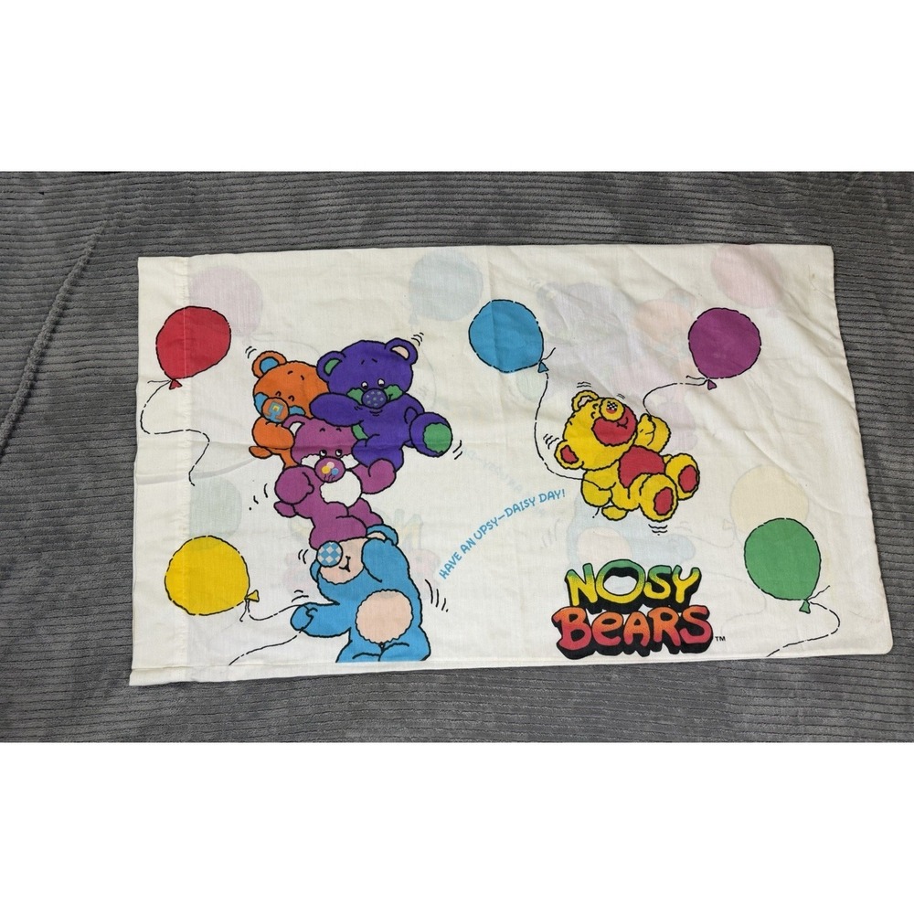 Nosy Bears collectible pillowcase 1988